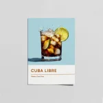 Cuba Libre Kokteyl Poster | Modern Bar Dekor Duvar Tablosu