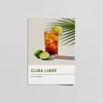 Cuba Libre Kokteyl Poster – Tropikal Bar Duvar Tablosu