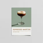Espresso Martini Poster – Modern Bar & Kahve Duvar Tablosu