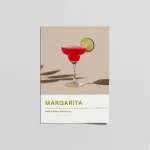 Margarita Kokteyl Poster | Modern Bar Dekor Duvar Tablosu