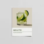 Mojito Poster – Modern Cocktail & Mutfak Duvar Tablosu