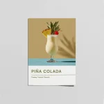 Piña Colada Poster – Tropikal Cocktail Duvar Tablosu