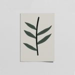 Minimal Yaprak Poster – Modern Botanik Duvar Tablosu