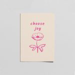 Choose Joy Poster – Modern Motivasyon & Feminine Duvar Tablosu
