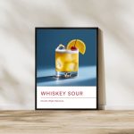 Whiskey Sour Poster – Modern Cocktail & Bar Duvar Tablosu - Görsel 2