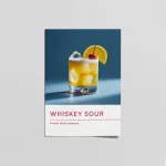 Whiskey Sour Poster – Modern Cocktail & Bar Duvar Tablosu