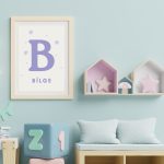 Kişiye Özel Lila Harfli Bebek Posteri – İsimli Nursery Duvar Dekoru - Görsel 4