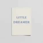 Little Dreamer Minimal Mavi Çocuk Odası Posteri