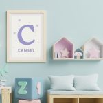 Kişiye Özel Lila Harfli Bebek Posteri – İsimli Nursery Duvar Dekoru - Görsel 6