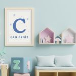 Kişiye Özel Harfli Bebek Posteri – İsimli Nursery Duvar Dekoru - Görsel 6