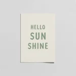 Hello Sunshine Poster - Yeşil