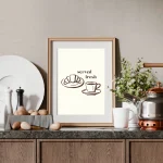 Served Fresh Kahve Posteri – Coffee Corner & Mutfak Duvar Dekoru - Görsel 2
