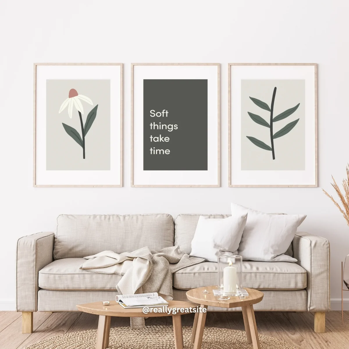 Botanik ve Tipografik 3’lü Poster Seti - Görsel 2