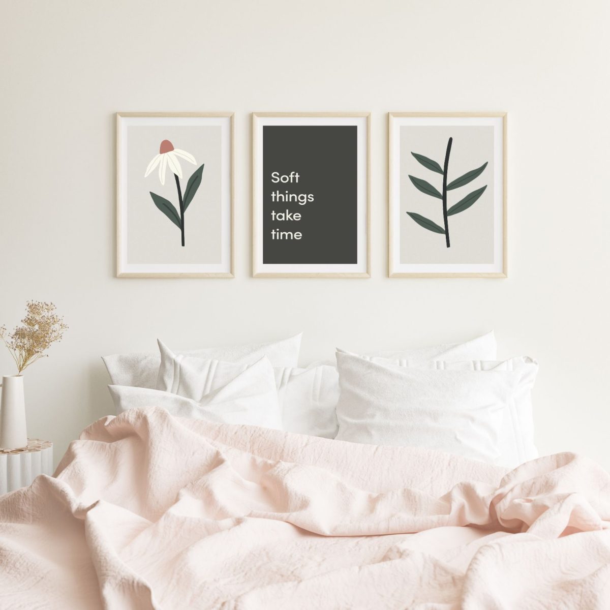 Botanik ve Tipografik 3’lü Poster Seti - Görsel 3