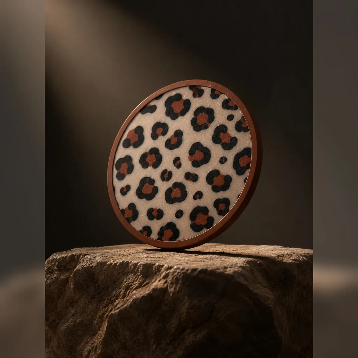 Leopar Desenli Standlı 6'lı Bardak Altlığı Seti - Görsel 3