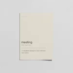 Meeting Definition Modern Ofis Tipografik Poster