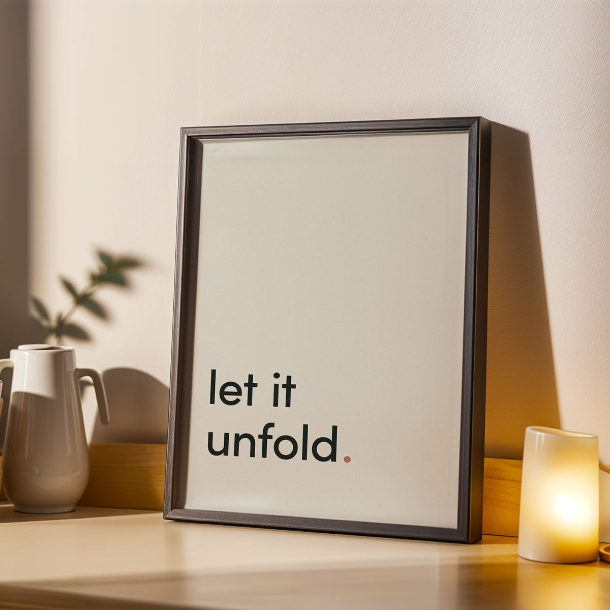 Let It Unfold Minimal Tipografik Poster - Görsel 2