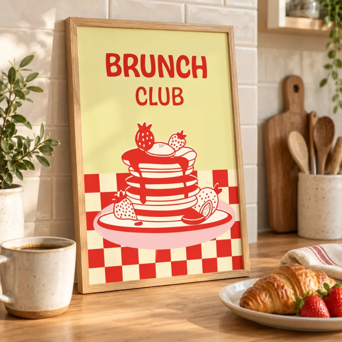 Brunch Club Retro Mutfak Poster - Görsel 5