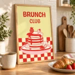 Brunch Club Retro Mutfak Poster - Görsel 5