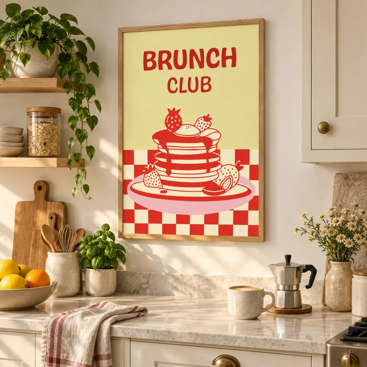 Brunch Club Retro Mutfak Poster - Görsel 6