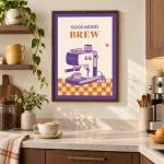 Good Mood Brew Retro Kahve Posteri - Görsel 3