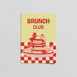 Brunch Club Retro Mutfak Poster